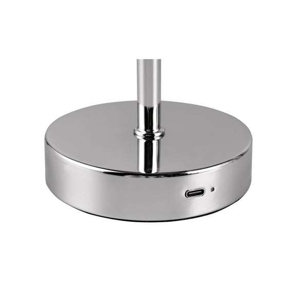 Veioză argintiu-lucios LED cu intensitate reglabilă (înălțime 30 cm) Jeff – Reality-image-4