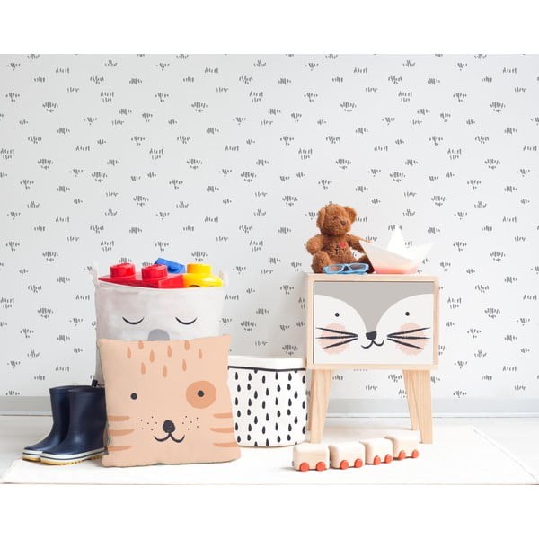 Noptieră pentru copii din lemn de pin Wild Hug Kitten din lemn de pin-image-1