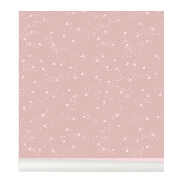 Tapet pentru camera copiilor Art For Kids Constellation, 48 x 1000 cm, roz-image-3