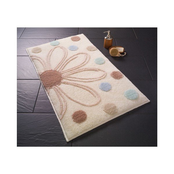 Covoraș de baie Confetti Bathmats Alinda, 55 x 60 cm, alb-roz-image-1