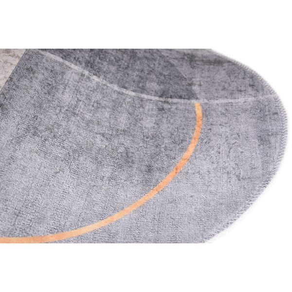 Covor gri lavabil 60x100 cm Oval – Vitaus-image-2