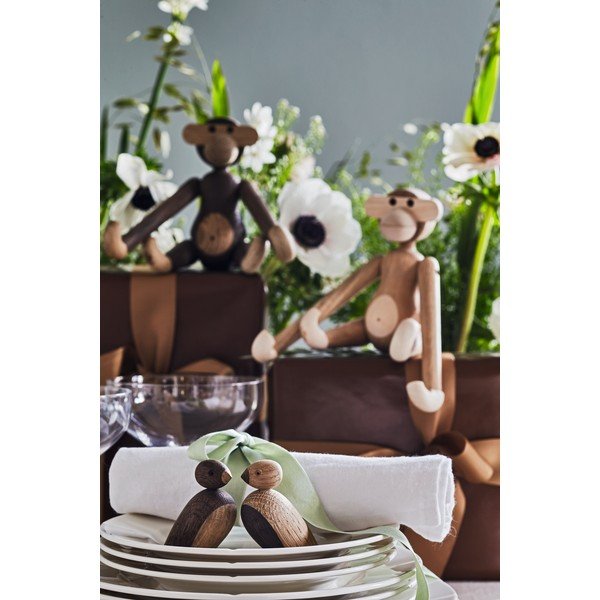 Statuetă din lemn masiv de stejar Kay Bojesen Denmark Monkey-image-1