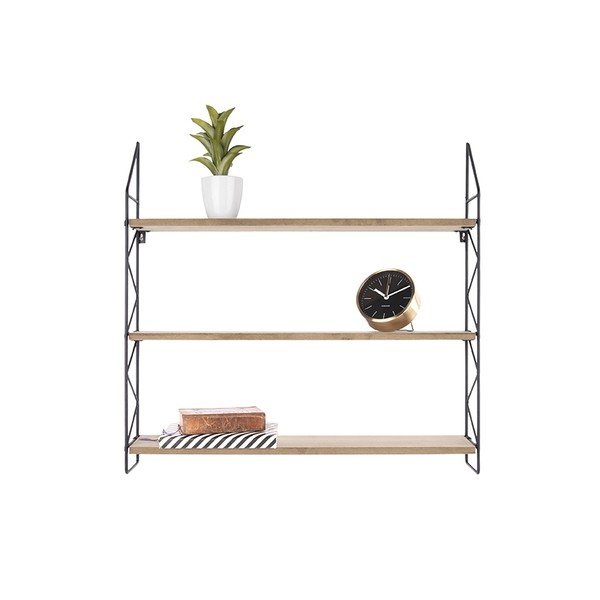 Etajeră metalică cu rafturi din lemn PT LIVING Zig Zag-image-2