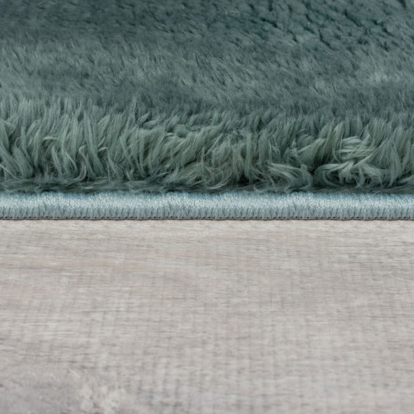Blană albastru petrol sintetică 160x230 cm Faroe Wool Look Fur – Flair Rugs-image-4