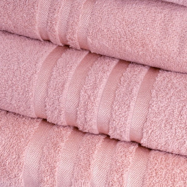 Prosop roz din bumbac din frotir 30x50 cm Simple – Casa Selección-image-1