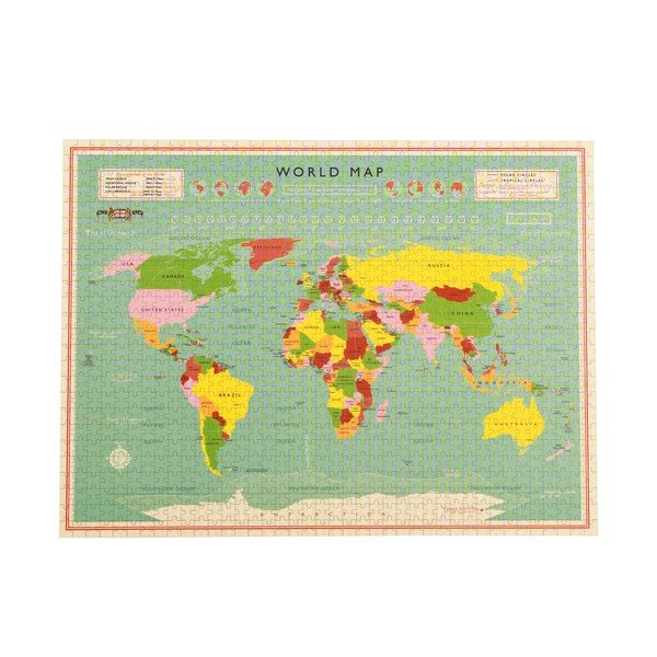 Puzzle (număr de piese 1000) World Map – Rex London-image-4