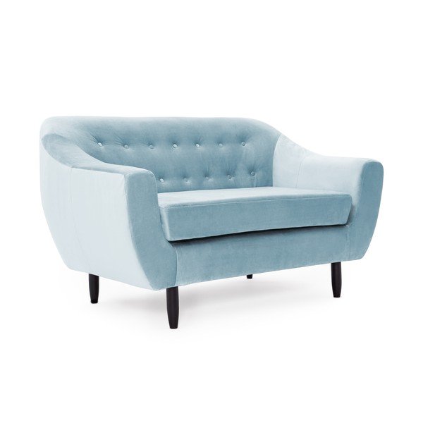 Canapea 2 locuri Vivonita Laurel, albastru deschis-image-3