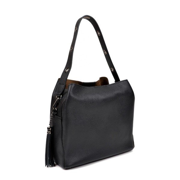 Geantă din piele Isabella Rhea Hilly, negru-image-1