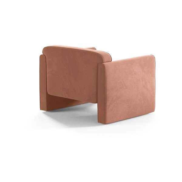 Fotoliu roz cu tapițerie din catifea Abby – Micadoni -image-2