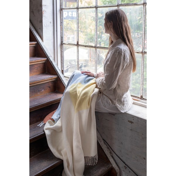 Pătură galbenă/albastră 125x190 cm Brick – Mette Ditmer Denmark-image-3