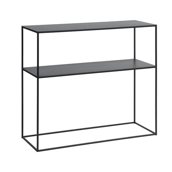 Masă consolă neagră din metal 35x90 cm Pebble – Unique Furniture-image-2