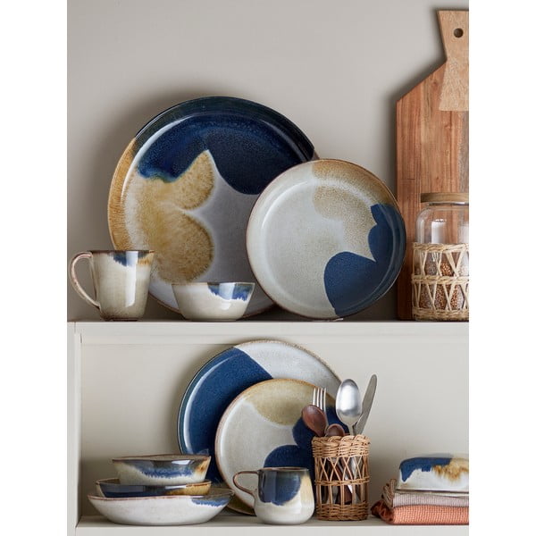 Serviciu de masă 12 buc. din gresie Jules – Bloomingville-image-1