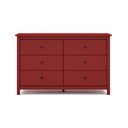 Comodă roșie joasă din lemn de pin 130x80 cm Misti – Marckeric