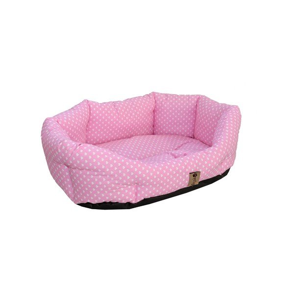 Pătuț pentru animale de companie, roz, din bumbac, 65x50 cm Pinky - Petsy