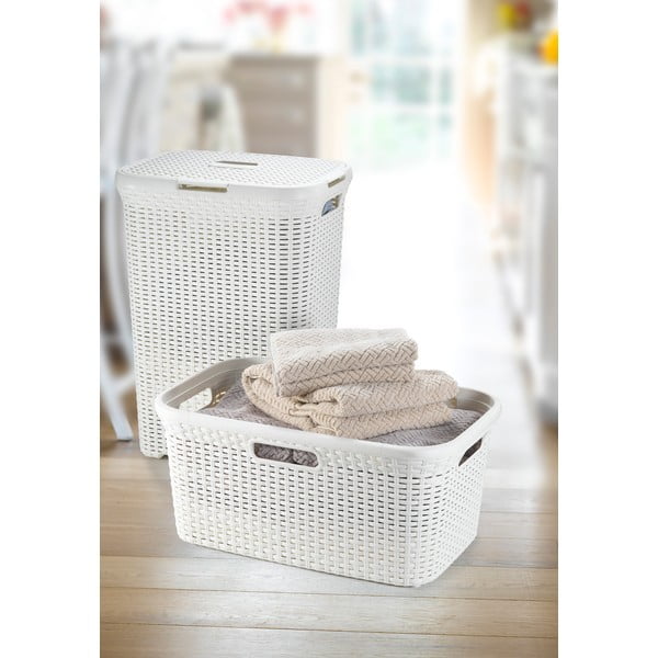 Coș de rufe Curver Style Basket, 45 l, alb-image-1