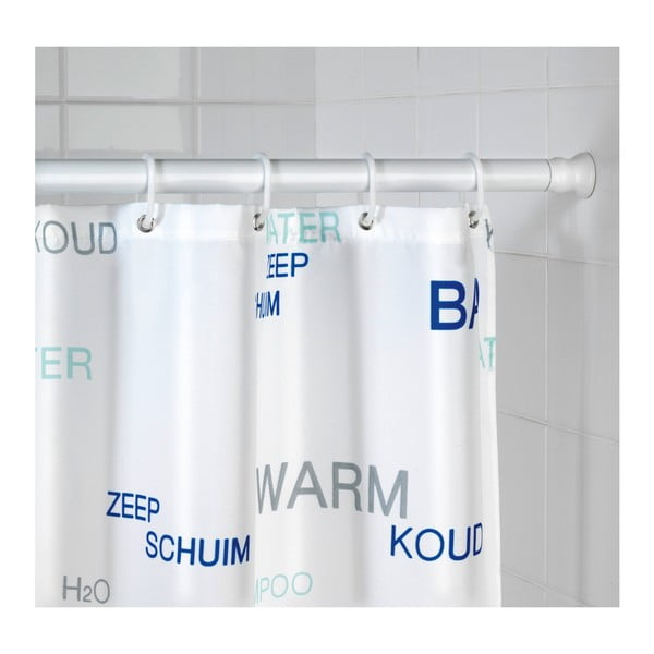Bară/tijă telescopică pentru perdeaua de duș Wenko Shower Curtain Rod, alb-image-3