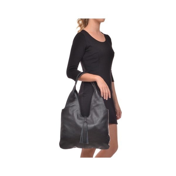 Geantă din piele Roberta M Paredo Nero, negru-image-4