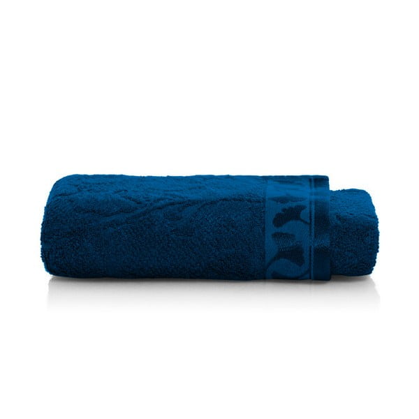 Prosop din fibre de bambus Maison Carezza Italia, 50 x 100 cm, albastru închis