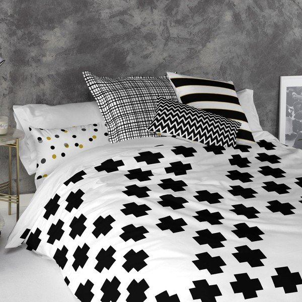 Set 2 fețe de pernă din bumbac Blanc Mustard-image-1