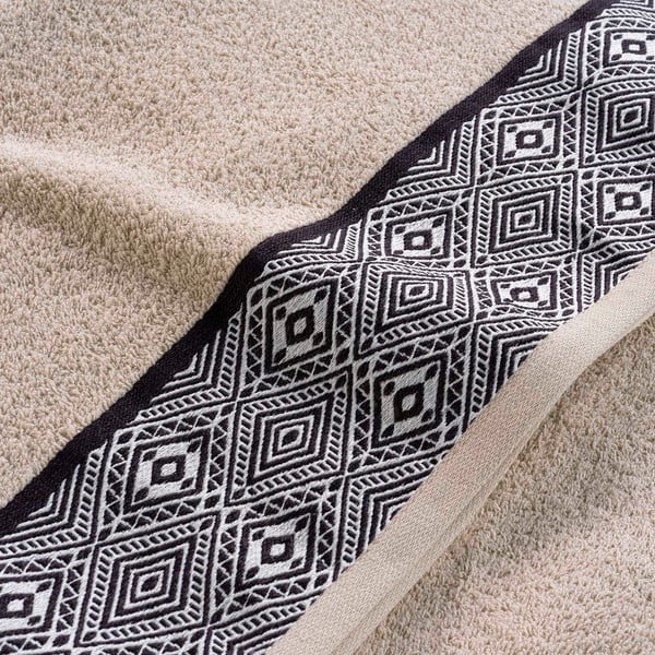 Prosop bej din bumbac din frotir 90x150 cm Esteban – douceur d'intérieur-image-2