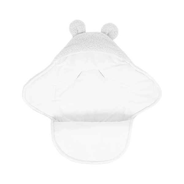 Păturică de înfășat fildeș din sherpa 45x80 cm – Meowbaby-image-1