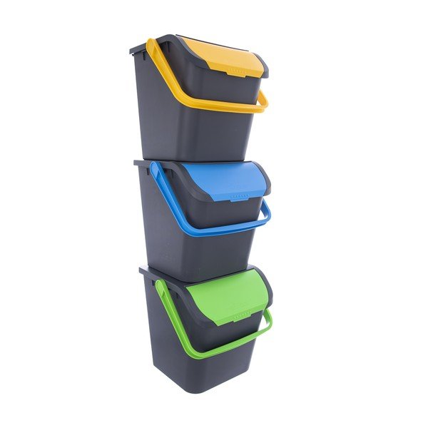 Coș de reciclare din plastic 28 l Eko – Orion-image-1