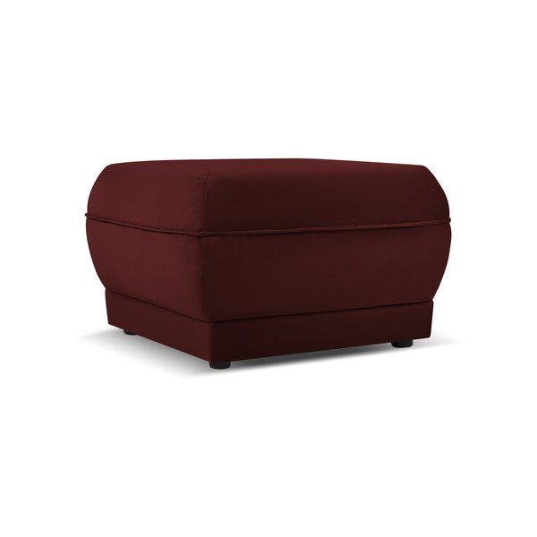 Taburet roșu cu tapițerie din catifea Lando – Micadoni Home-image-2