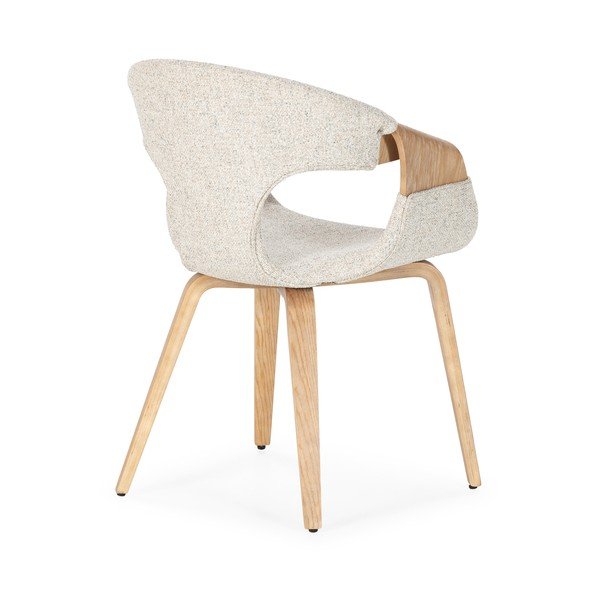 Set de scaune de sufragerie bej cu cotiere 2 buc. tapițat Elif – MOME-image-3