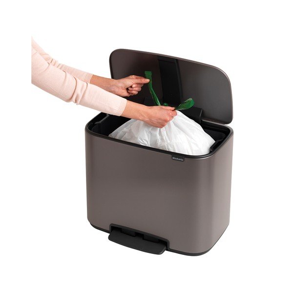 Coș de gunoi gri cu pedală din oțel 36 l Bo – Brabantia-image-3