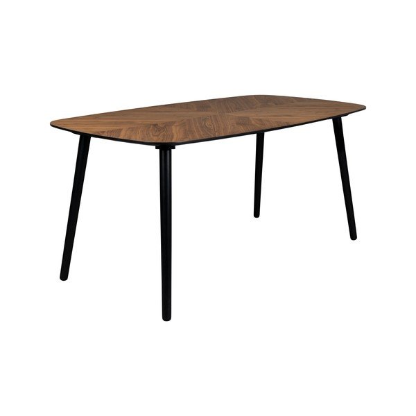 Masă de dining cu blat cu aspect de lemn de nuc 90x165 cm Clover – Dutchbone-image-2