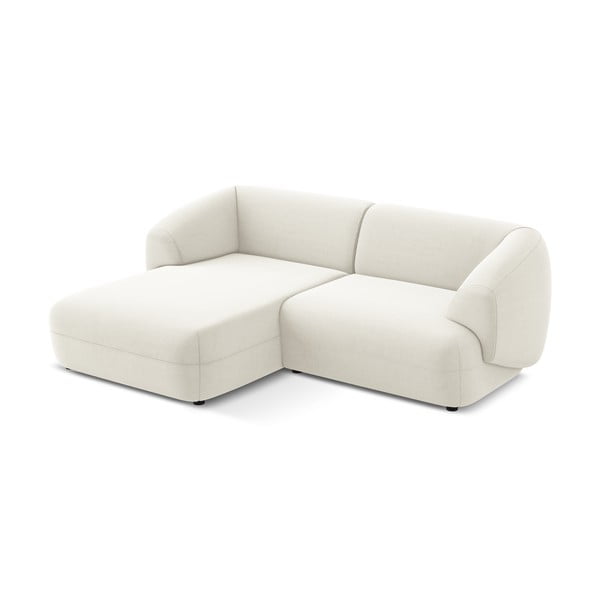 Colțar alb cu tapițerie din catifea (cu colț pe partea stângă) Moana – Makamii-image-2