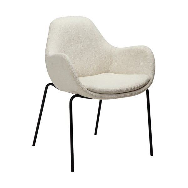 Fotoliu crem cu tapițerie din țesătură bouclé Zimmer – DAN-FORM Denmark