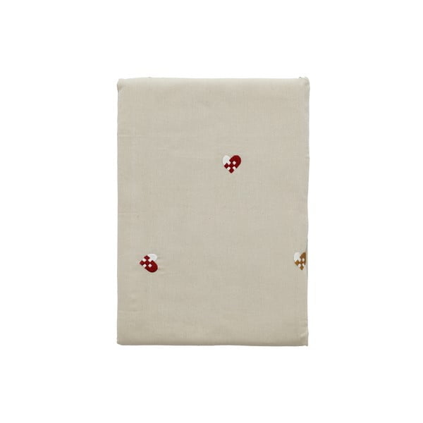 Față de masă din bumbac ø 180 cm Hearts Embloidery – Södahl
