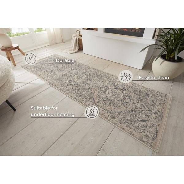 Covor tip traversă grej 80x200 cm Terrain Designer Sand – Hanse Home-image-4