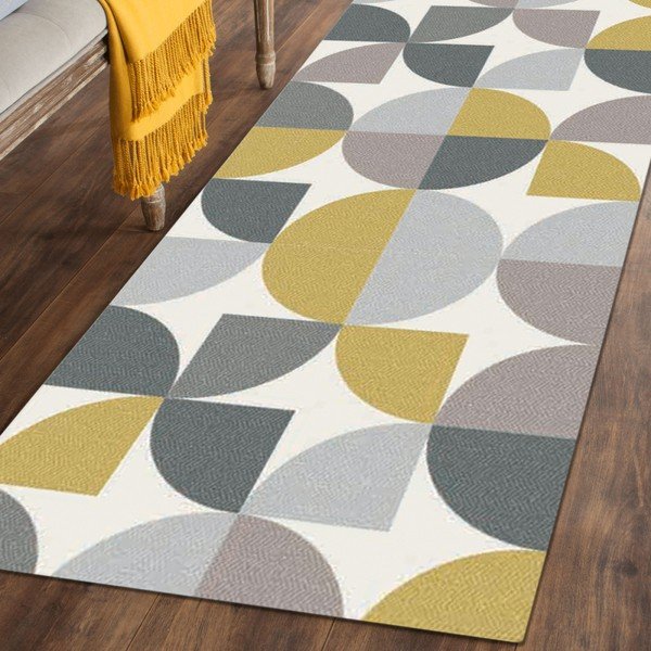 Traversă Floorita Seventy Ochre, 60 x 140 cm, galben - gri-image-1