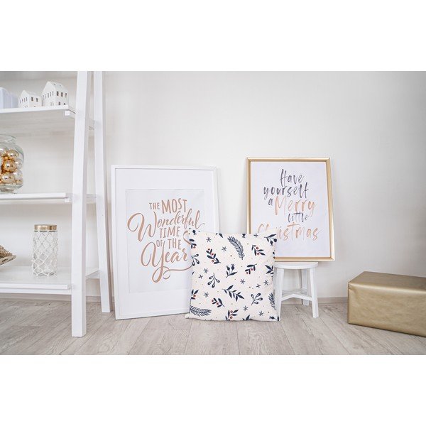 Pernă decorativă 45x45 cm  cu model de Crăciun Merry Blue Christmas – Butter Kings-image-2