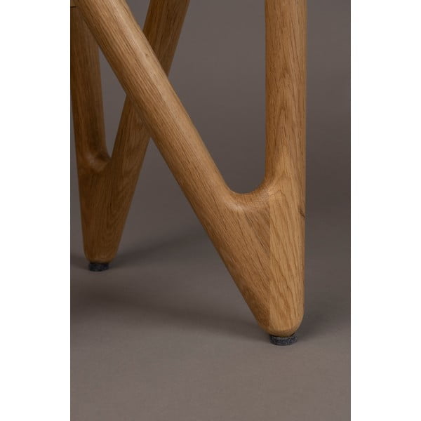 Măsuță auxiliară rotundă cu blat din sticlă ø 40 cm Naia – Dutchbone-image-1