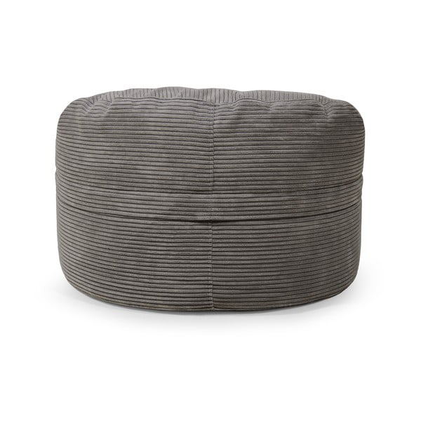 Fotoliu puf pentru copii crem cu tapițerie din catifea reiată Roll 80 – SLOWDOWN-image-4