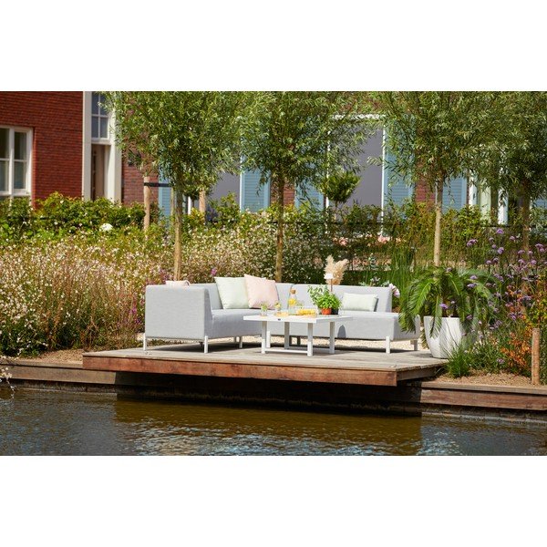 Set mobilier de grădină Hartman Dion, gri - alb-image-2