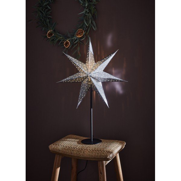 Decorațiune luminoasă argintie ø 45 cm  cu model de Crăciun Glitter – Markslöjd-image-1
