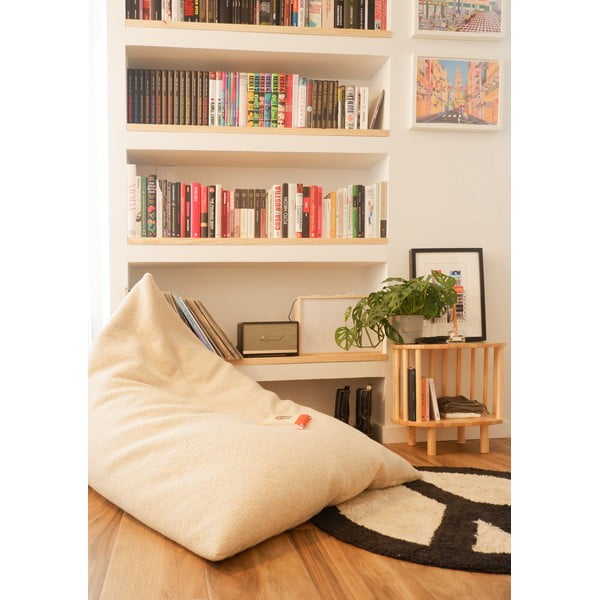Fotoliu bean bag alb – Really Nice Things-image-4