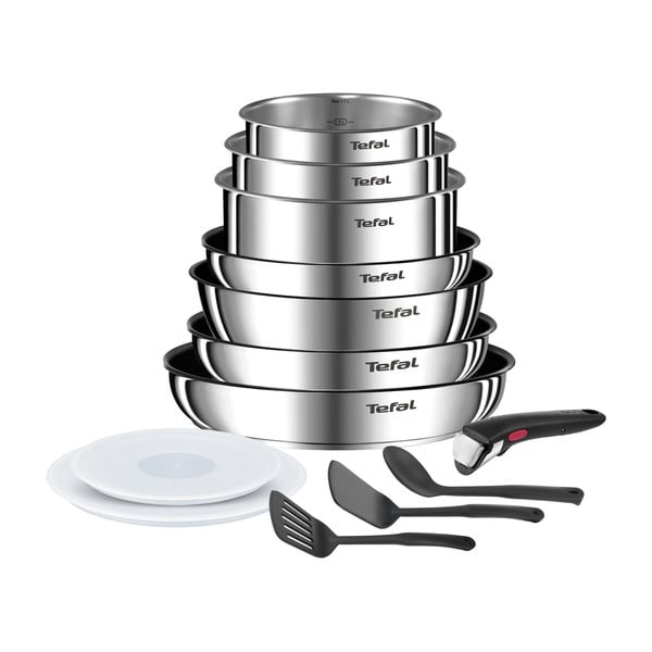 Set de vase pentru gătit 13 buc. din oțel inoxidabil INGENIO Emotion L897DS04 – Tefal
