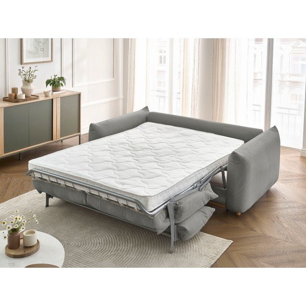 Canapea gri extensibilă 214 cm Ernest – Bobochic Paris-image-1
