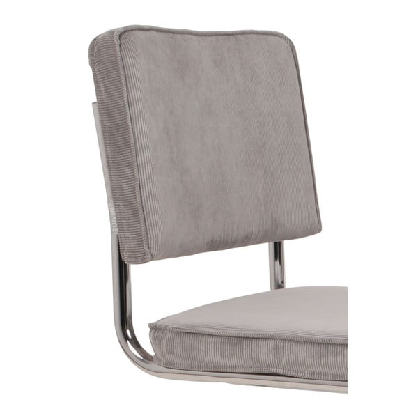 Scaune de dining gri balansoar 2 buc. tapițate Ridge Kink Rib – Zuiver-image-4