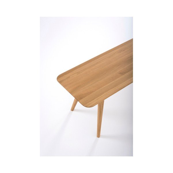 Băncuţă din lemn masiv de stejar Gazzda Stafa, 140 cm L-image-2