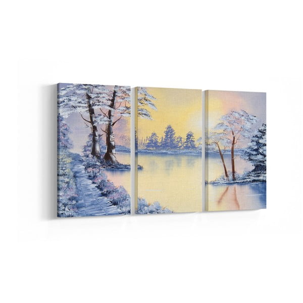 Set 3 tablouri Winter, 30 x 60 cm