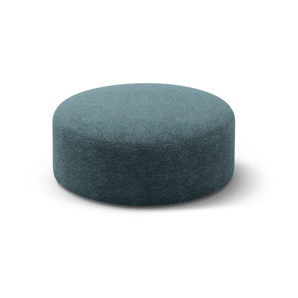 Taburet petrol cu tapițerie din țesătură bouclé Dia – Micadoni 