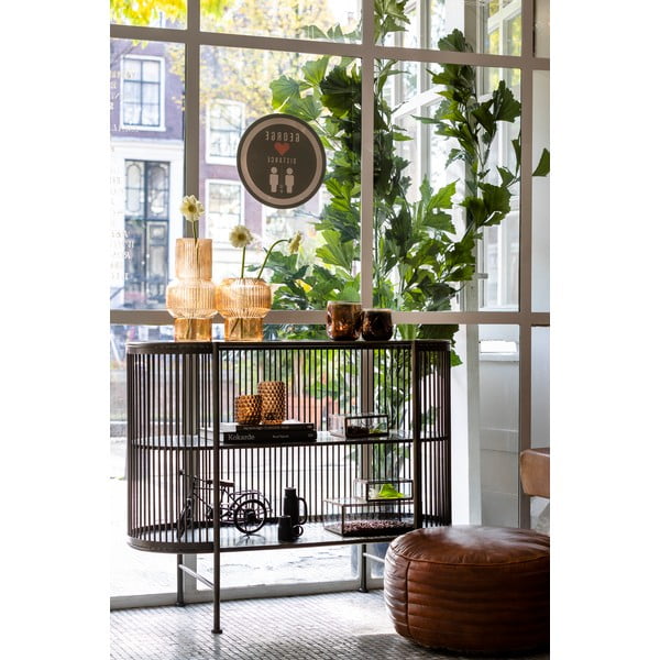 Comodă neagră din metal 100x80 cm Yinthe – Light & Living-image-1