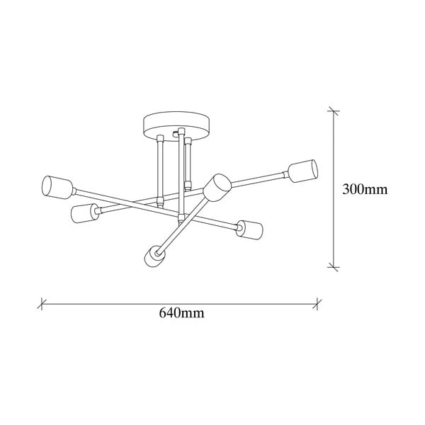Plafonieră aurie 64x64 cm Flower – Opviq lights-image-4