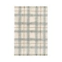 Covor crem-verde salvie lavabil, țesut manual din bumbac 140x190 cm Tartan Blue Sage – Lorena Canals